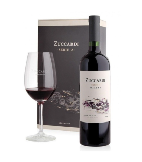 Vino Zuccardi Serie A Malbec 750 Ml + Copa De Vino